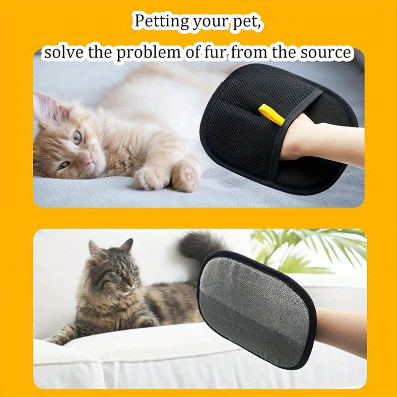 Cat Hair Removal Glove Yellow